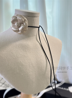 朋克高级感辣妹金属山茶花choker