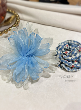 夏日韩系蓝色海边度假风小饰品