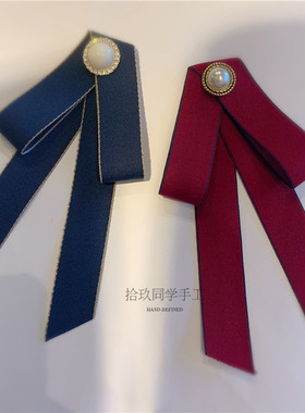 白领衬衫领结通勤面试证件照