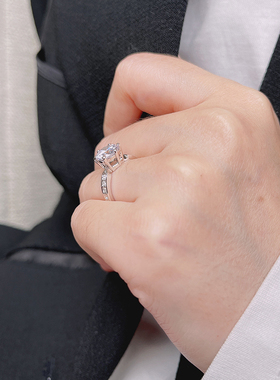 仿真钻戒六爪婚礼道具小众设计