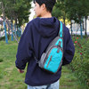 Chest bag for men and women, contrasting color side shoulder bag crossbody climbing