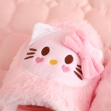 Мультяшные милые демисезонные удерживающие тепло тапочки, плюшевые, мягкая подошва