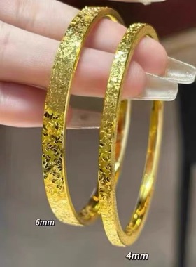 精致高级感传承工艺金镯子轻奢