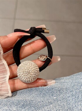 妃曼发圈镶水钻日韩风双线高弹力