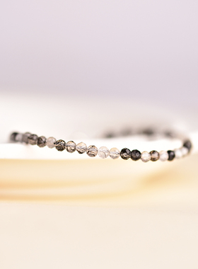 黑发晶手链闺蜜原创设计