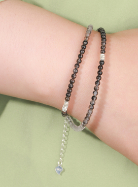 男女黑发晶原创设计水晶手链