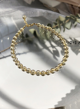 天然黄水晶手串招财旺事业男女