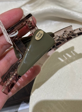 实体实拍｜高品质醋酸绿色贴片抓夹鲨鱼夹高级感气质百搭发抓
