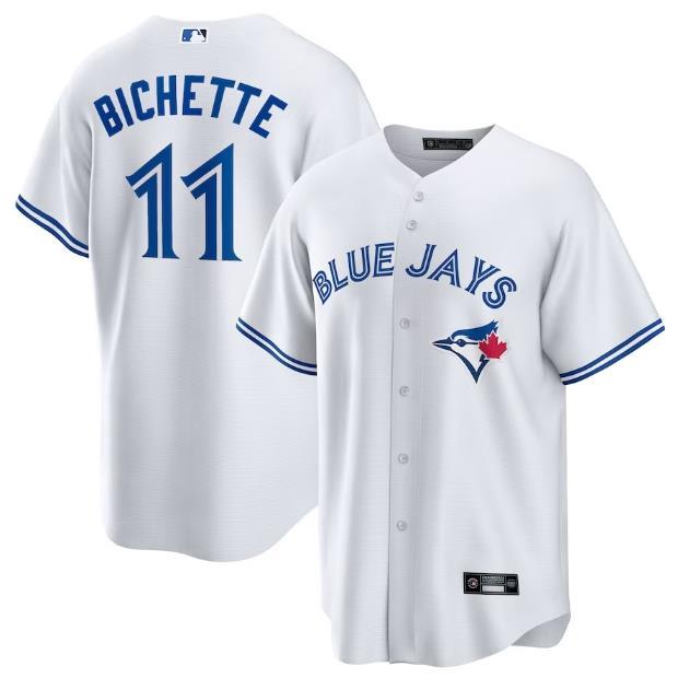 Toronto Blue Jays 多伦多蓝鸟队棒球服11号Bichette球衣比赛服男 - 图1