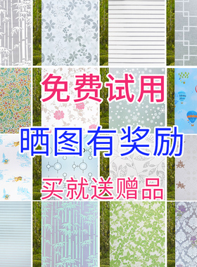 窗花磨砂贴纸卫生间透光不透明
