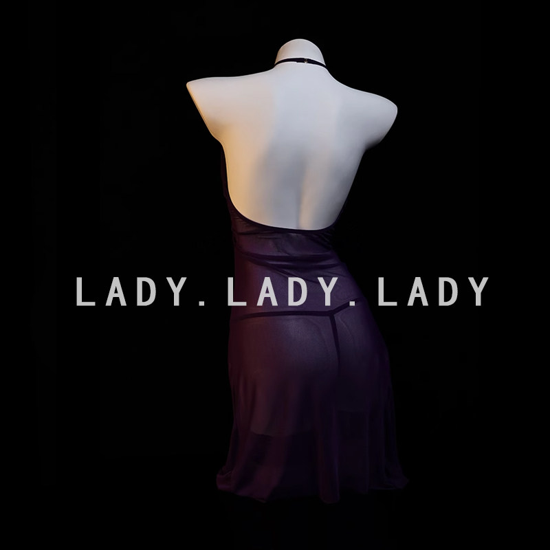 Lady性感睡衣小胸紫色战袍透纱情调睡裙纯欲风诱惑趣情qqny内衣女,淘宝优惠券,粉丝福利购,淘宝优惠卷