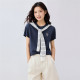 Giordano ແຂນສັ້ນ embroidery ປົກກະຕິ