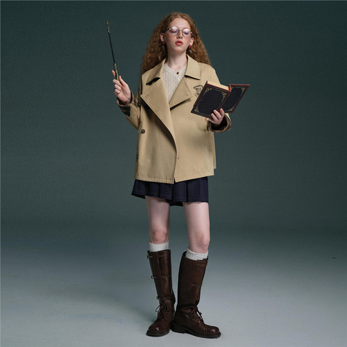 [哈利波特联名]佐丹奴女装2026年春印花拼接翻领风衣外套18375225 - 图1