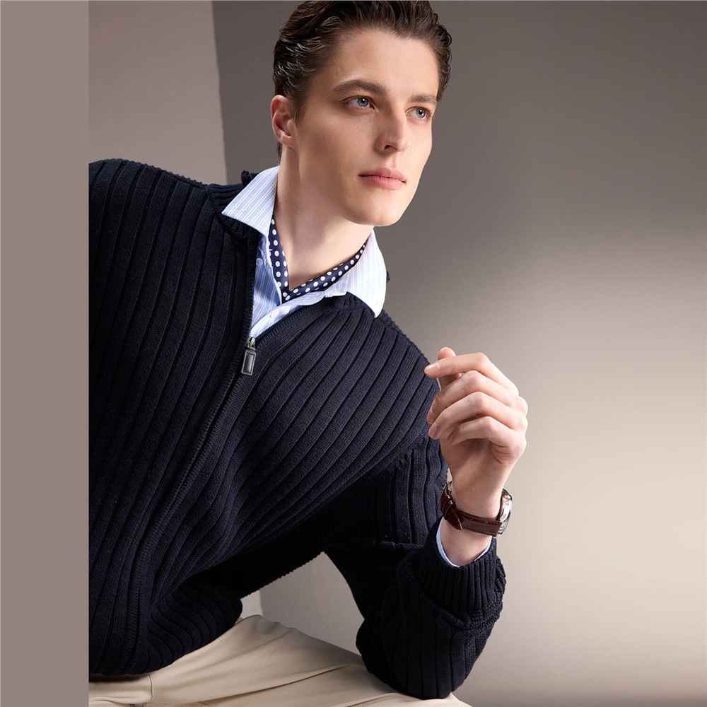 佐丹奴可机洗针织衫男装加厚针织开衫复古立领针织外套男01054783,淘宝优惠券,粉丝福利购,淘宝优惠卷