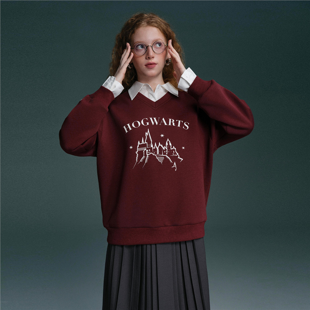 [哈利波特联名]佐丹奴男女同款印花假两件拼接翻领卫衣18325712,淘宝优惠券,粉丝福利购,淘宝优惠卷