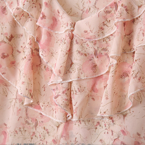 新款胖mmV领碎花长袖防晒衬衫上衣加肥加大码妈妈装雪纺印花小衫,淘宝优惠券,粉丝福利购,淘宝优惠卷