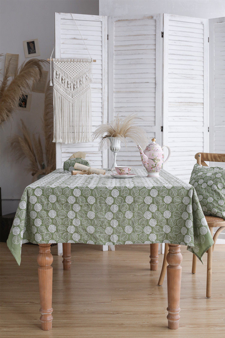 日式铃鼓轻奢高级感简约刺绣桌布 北欧INS田园小清新花卉茶几布,淘宝优惠券,粉丝福利购,淘宝优惠卷
