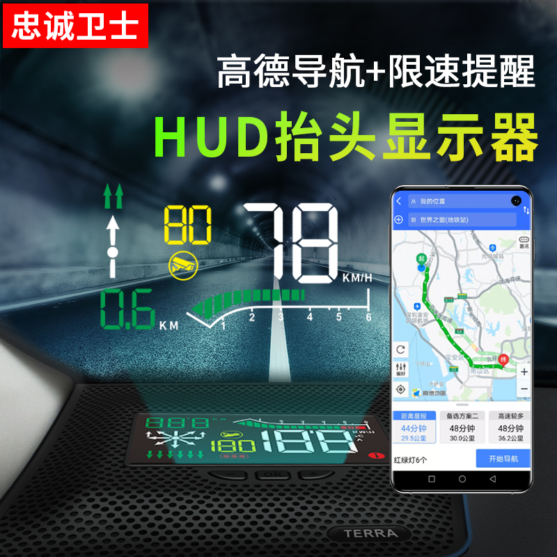 忠诚卫士适用于18款途乐酷路泽抬头途达HUD无线导航仪隐藏款专用 - 图0