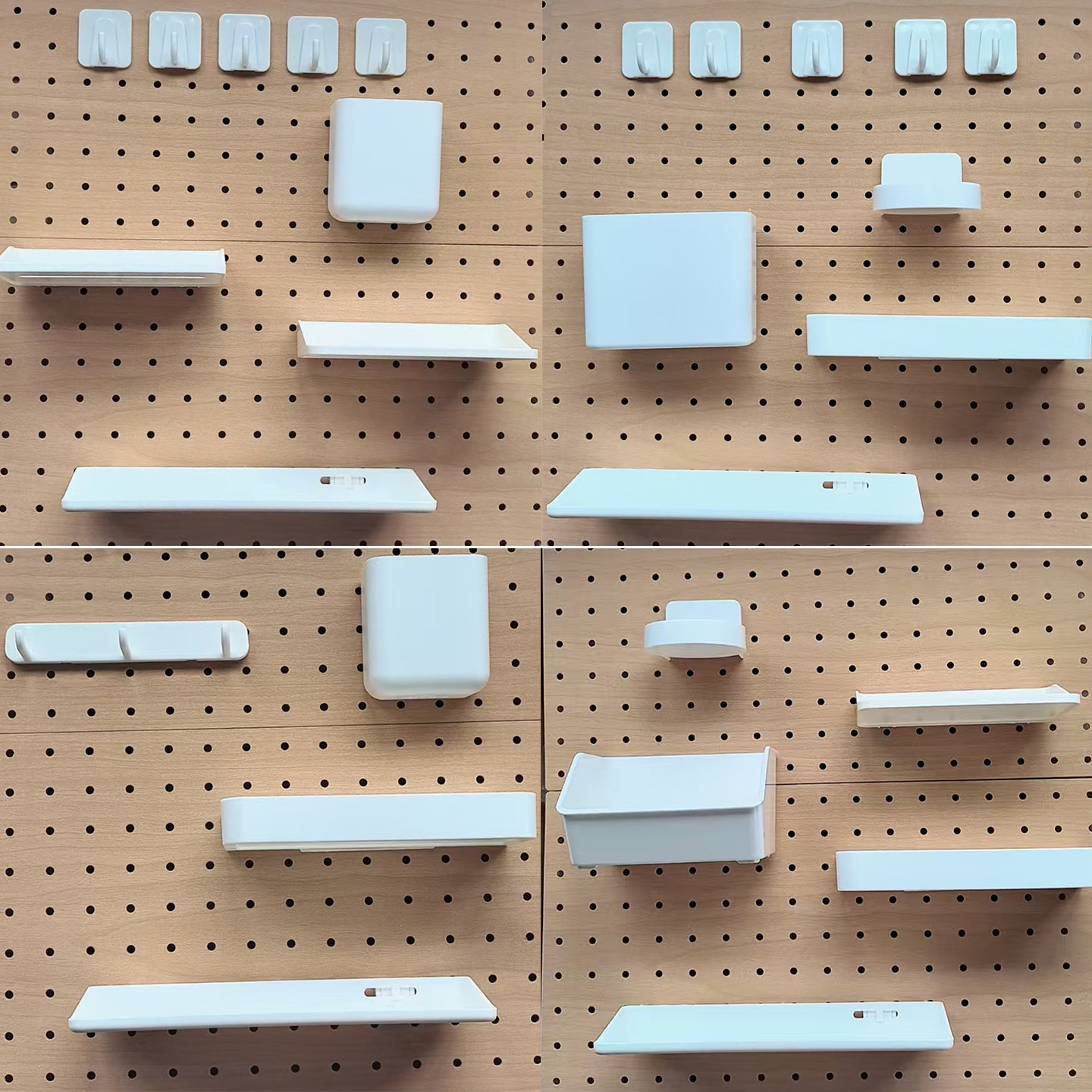 Wooden perforated board display rack accessories for 15mm aperture