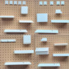 Wooden perforated board display rack accessories for 15mm aperture
