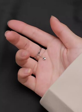 925银链条开口可调节胖手戒指ins风高级感轻奢小众设计气质女潮