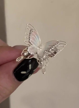 韩系超仙百搭炫彩蝴蝶可调节戒指女款轻奢高级感温柔气质开口指环