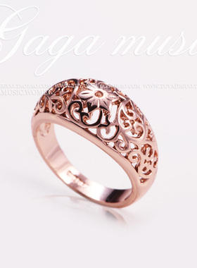 复古镂空花纹大气饰品戒指