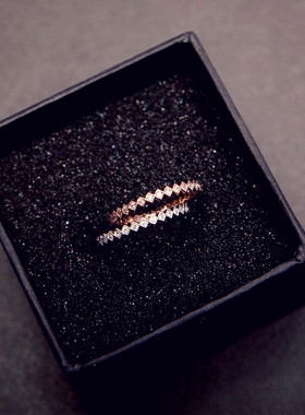 韩国高品质超细巧细水晶仿真钻戒