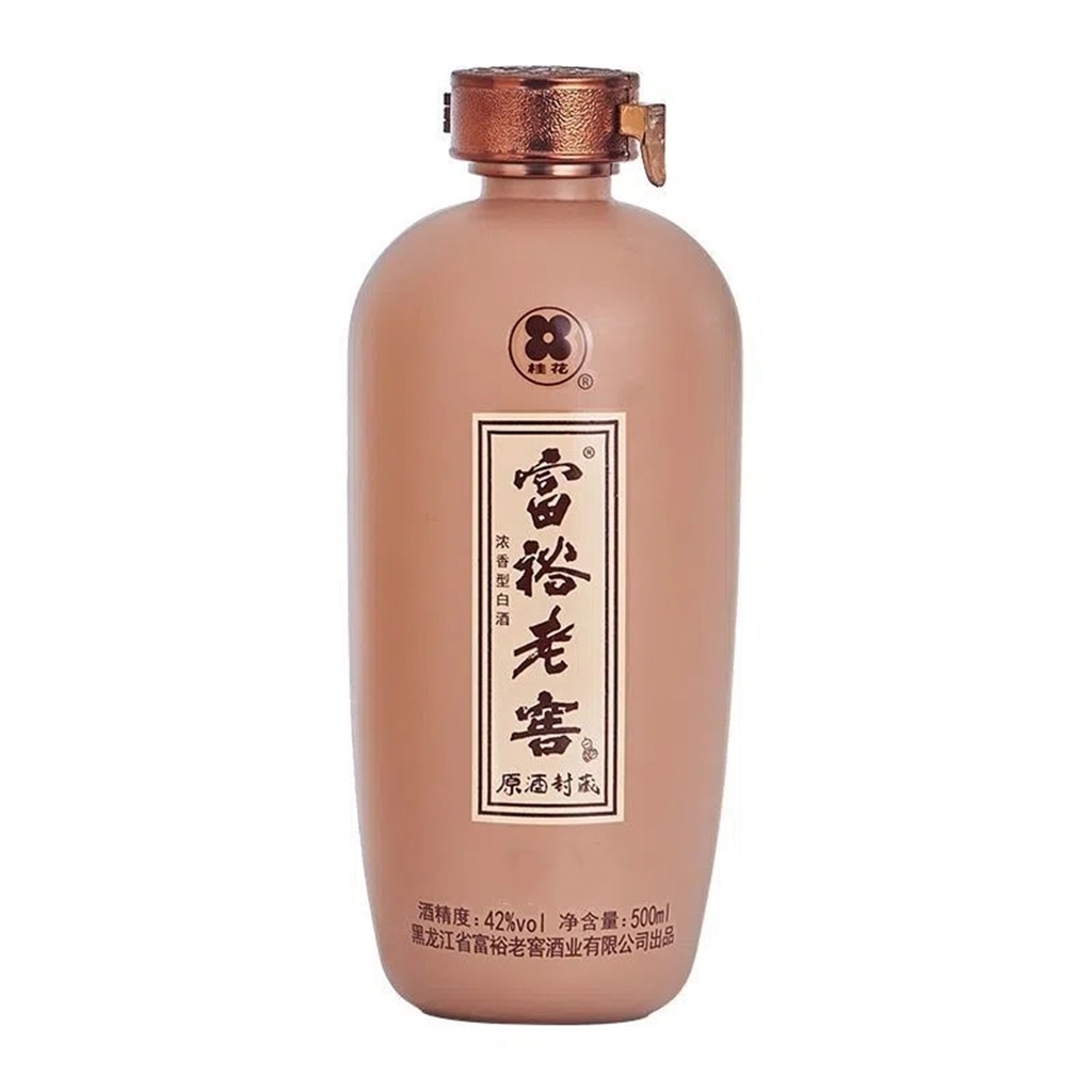 富裕老窖白酒纯粮酿足斤原酒封藏42度500ml*4/箱整箱东北特产 - 图0