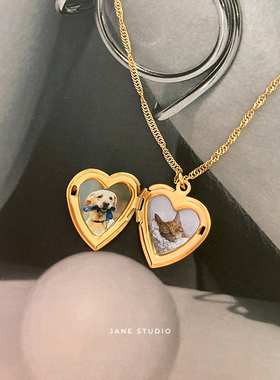 女相片盒吊坠照片盒爱心定制纪念