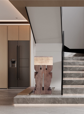 酒店大堂样板间玄关实木底座摆件门店橱窗落地装饰摆台软装艺术品