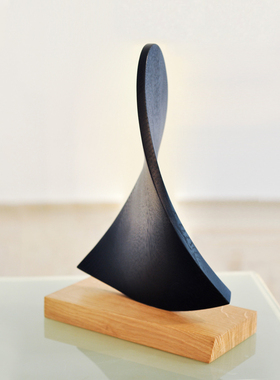 酒店样板间玄关木雕摆件抽象实木雕塑艺术品会所展厅软装家居摆设