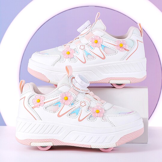 Internet celebrity Heelys shoes with four wheels, detachable and walkable