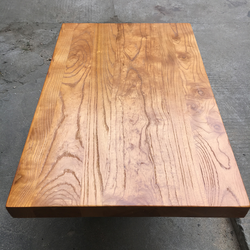 定制实木板老榆木板桌板茶桌茶台餐桌面板原木板台面整张实木大板-图0