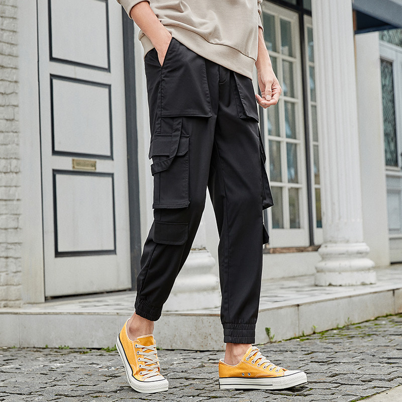 马克华菲2020夏季束脚男工装裤子 马克华菲休闲裤