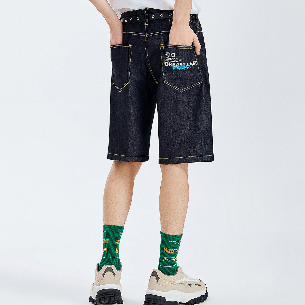 马克华菲2020夏季新款字母休闲裤 马克华菲牛仔裤