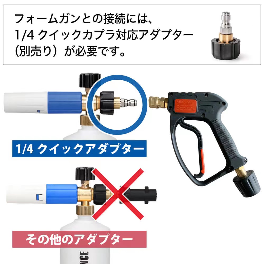 MJJC/PRESSUREGUN带防缠绕高压水枪1/4快接家用商用洗车机MTM水枪 - 图2