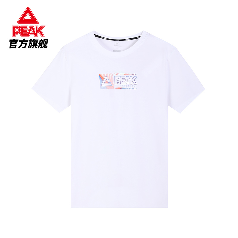 匹克官方旗舰店匹克男装官网短袖T恤男夏季衣服宽松透气运动休闲上衣半袖体恤棉0
