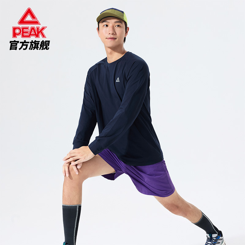 匹克采风速干防晒运动长袖T恤男夏季新品跑步服骑行圆领休闲上衣