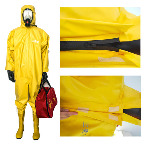 消防半封闭防化服 液氨气轻型 耐酸碱防化服连体式防毒化学防护服 - 图1
