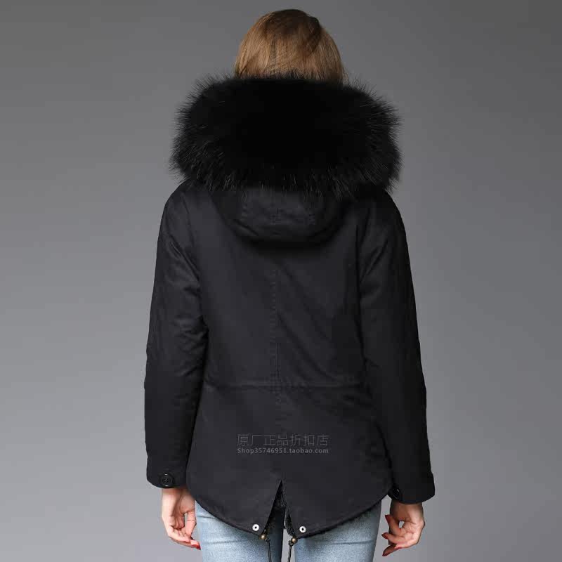 冬新品潮牌黑色大毛领可拆卸显瘦派克服大码女士加厚棉衣外套短款,淘宝优惠券,粉丝福利购,淘宝优惠卷
