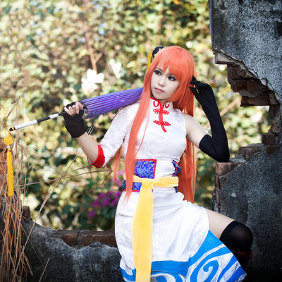 全套动漫银魂神乐剧场版cosply未来神乐旗袍cos服cosplay服装女 虎窝淘