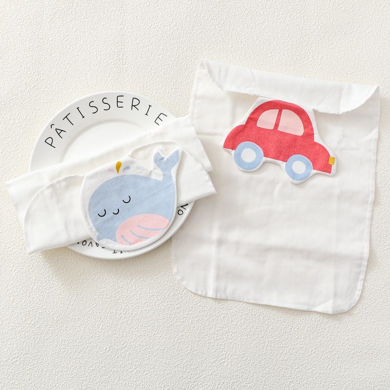 宝宝纯棉纱布垫背巾儿童幼儿园吸汗巾立体卡通男童女孩全棉隔汗巾,淘宝优惠券,粉丝福利购,淘宝优惠卷