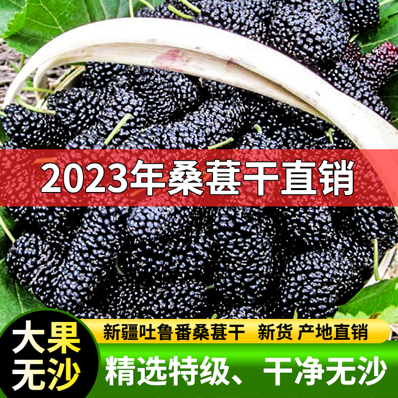 背景太假哥2023新货黑桑椹干特级大果新疆野生桑甚茶泡茶500g免洗-图2