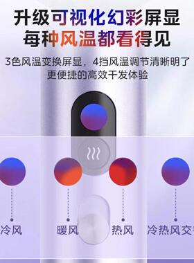 全新正品紫色吹风机美的负离子