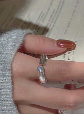 S925纯银韩版小众设计复古锆石