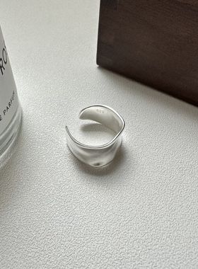 S925纯银韩版时尚小众哑光松本