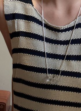 S925纯银韩版小众设计感大水晶