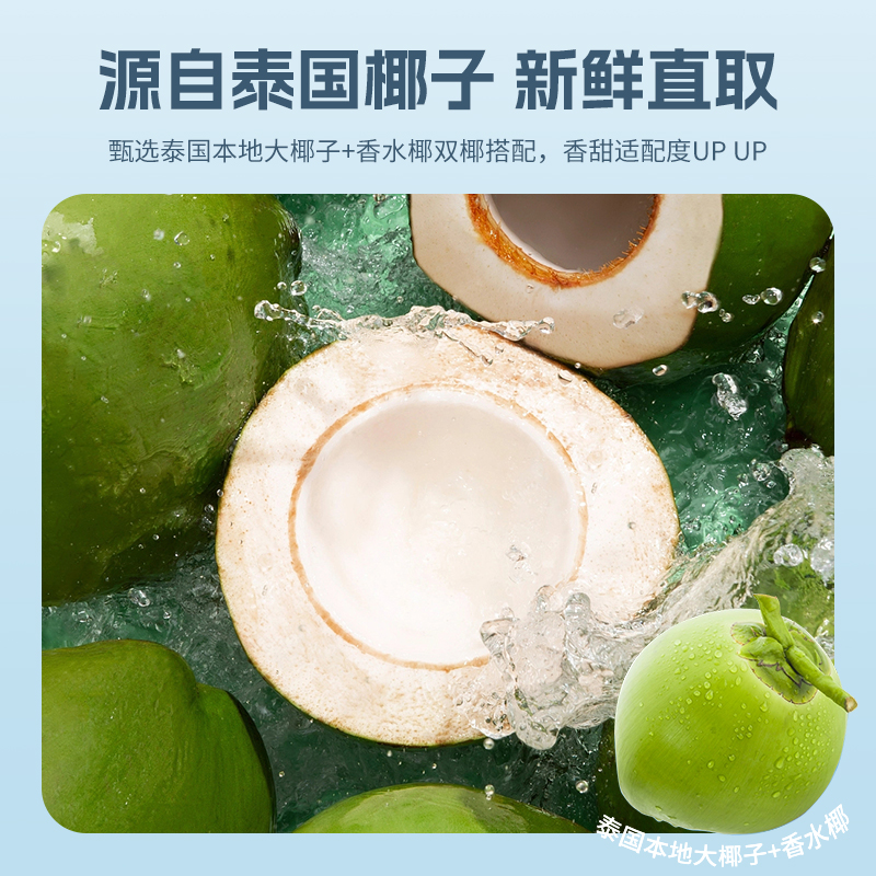 轻上椰子水100%椰子汁饮料含电解质饮品245ml6瓶装整箱椰泰网红品 - 图1