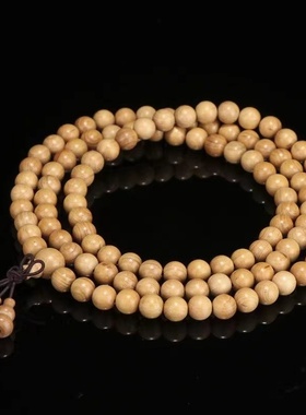 湖北小叶黄杨木108颗佛珠手串流行男女情侣款念珠手饰紫檀手链子